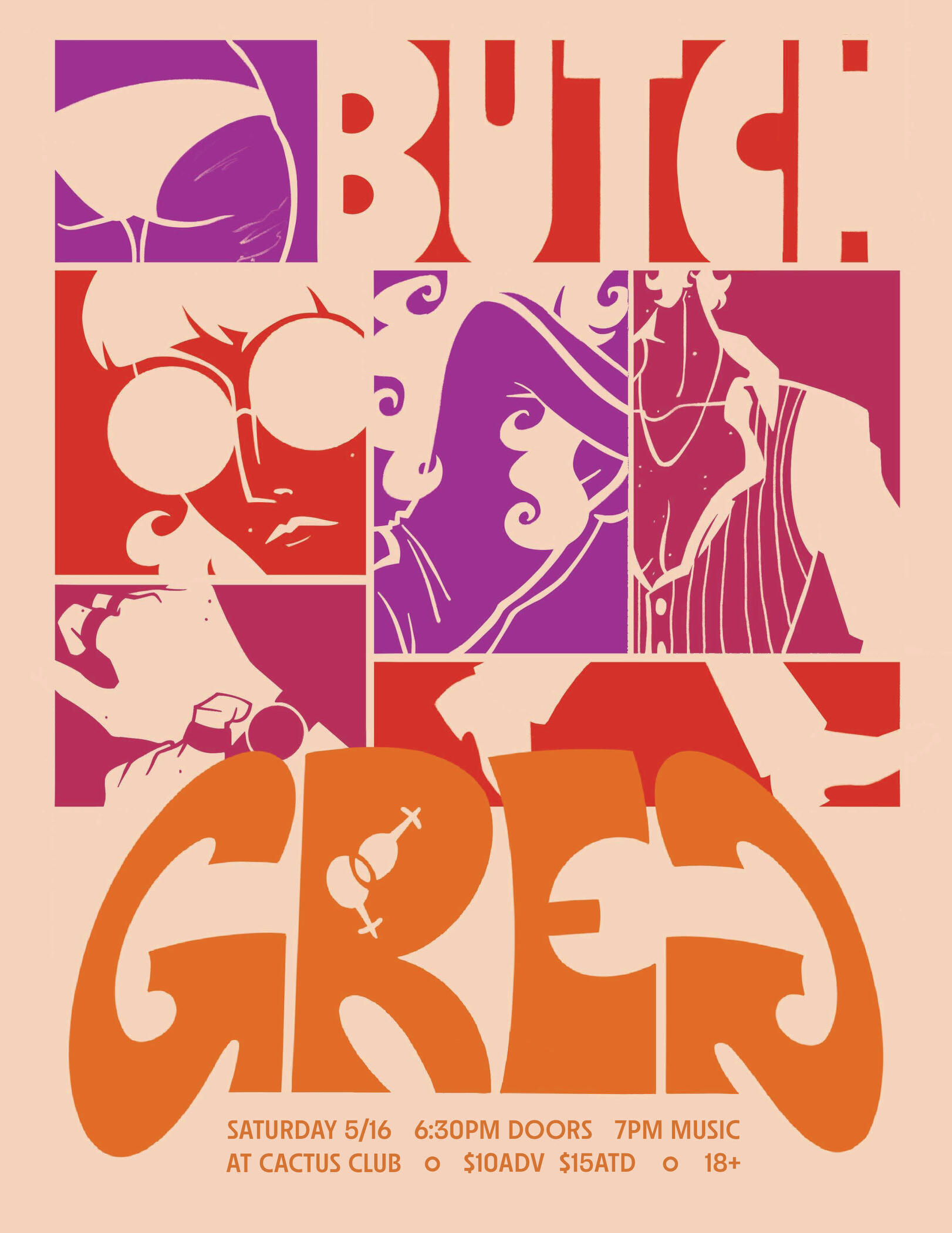 Band Flyer for an original band named "GREG"