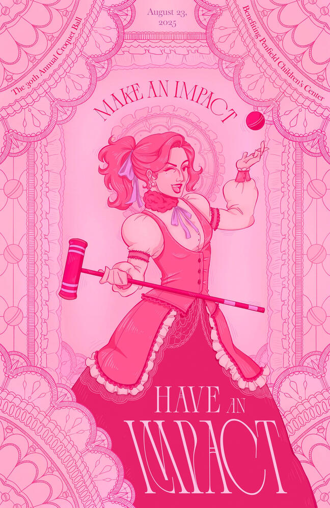 Poster design for Pennfield&#39;s 30th annual croquet ball