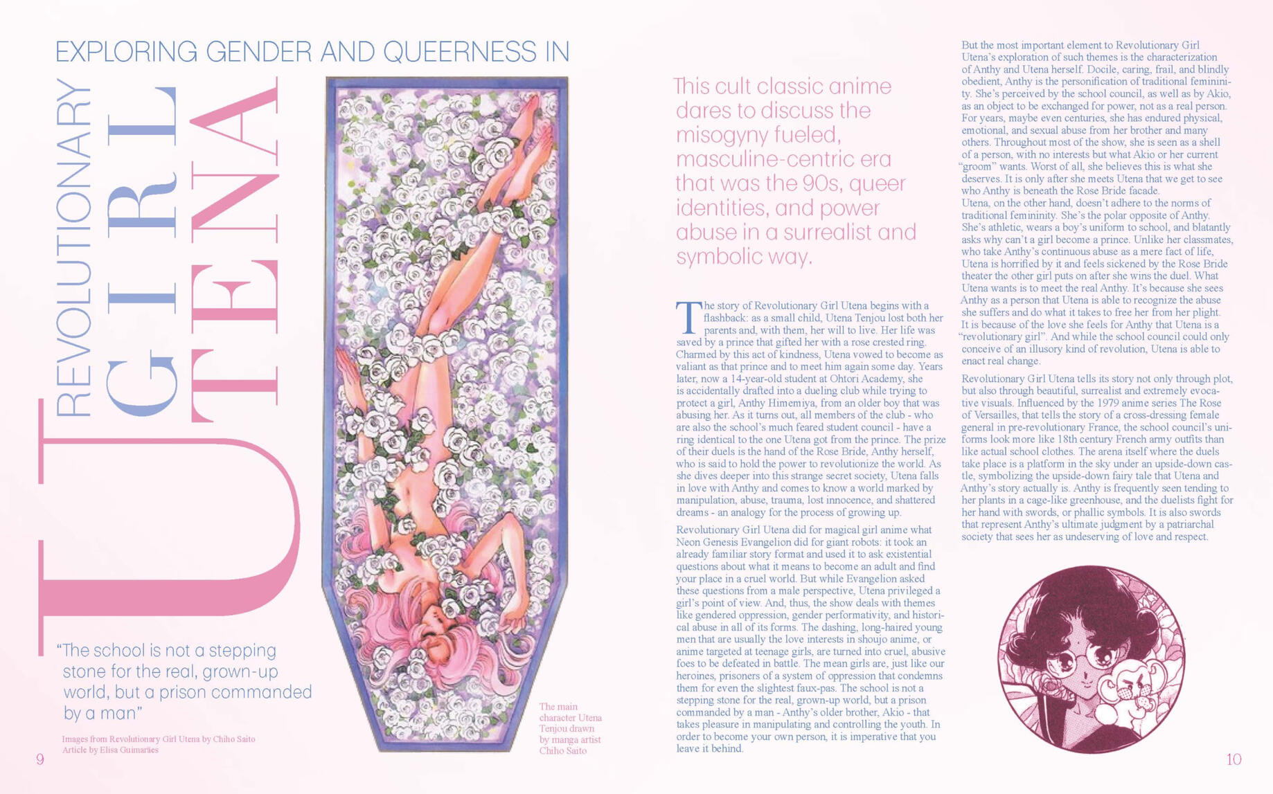 2 page magazine spread