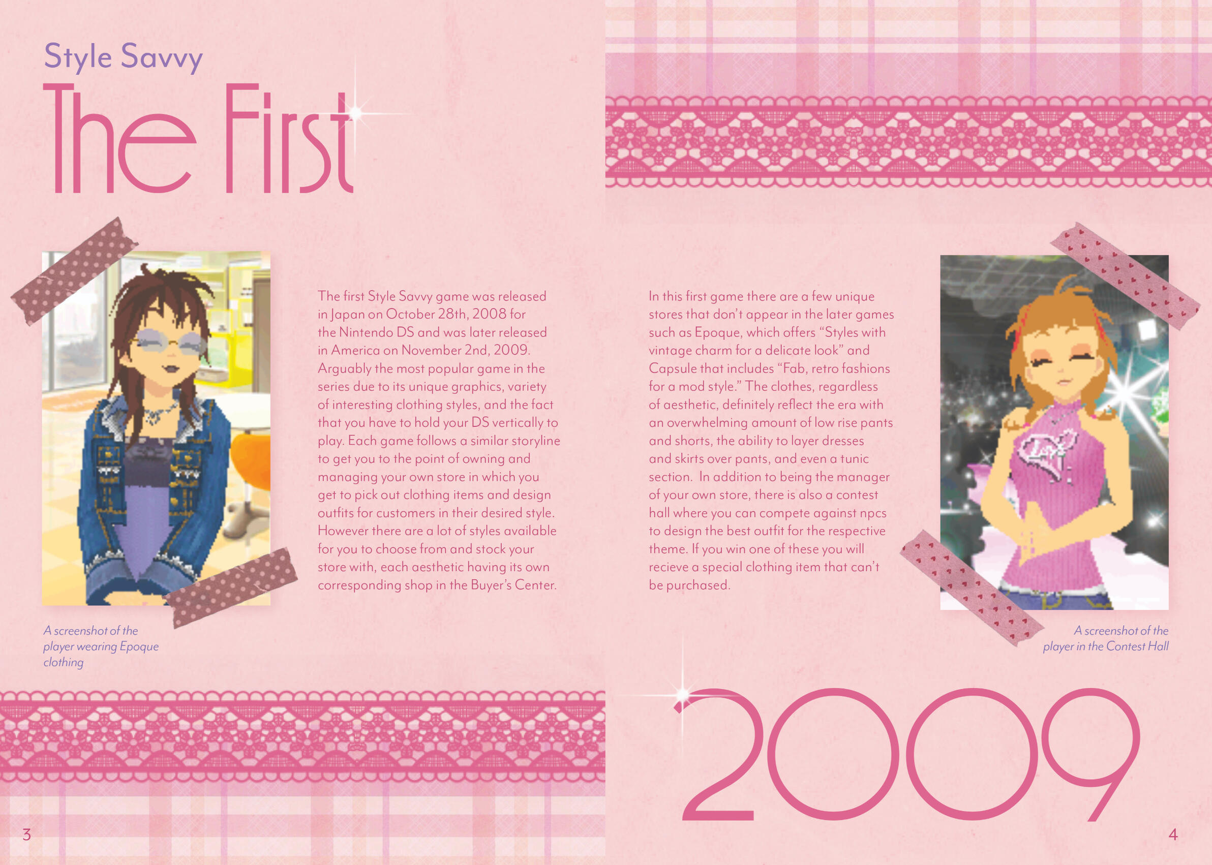 Pages 3-4 of &quot;Style Savvy: A Fashion Time Capsule&quot;