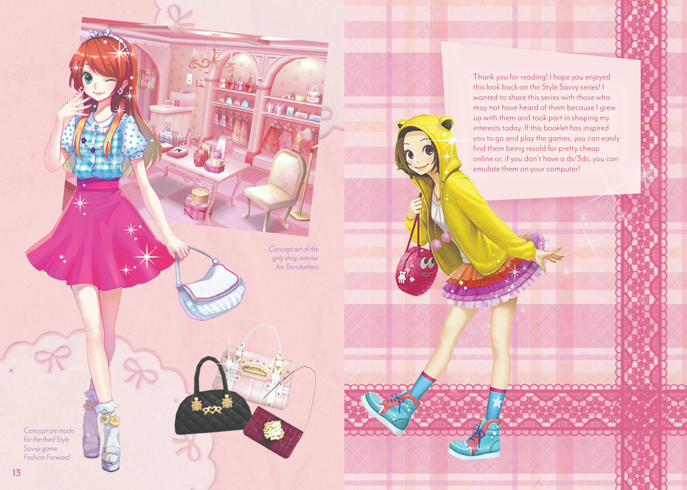 Back inside cover and page 13 of &quot;Style Savvy: A Fashion Time Capsule&quot;
