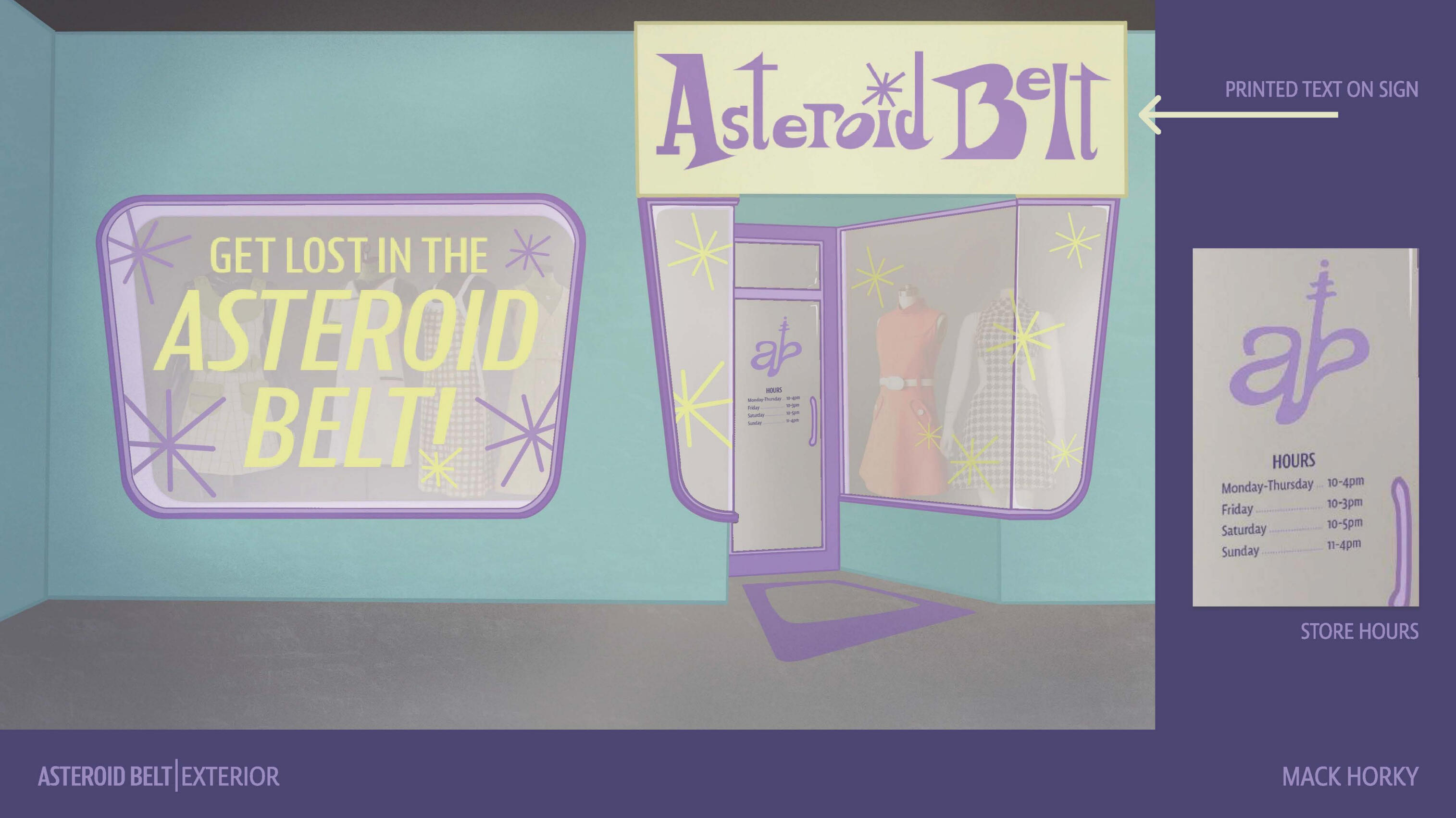 Building exterior illustration mockup